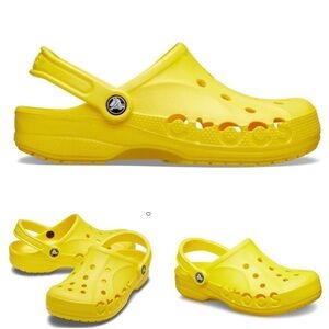 NWT Crocs iconic baya clogs in lemon unisex size W 8 M 6